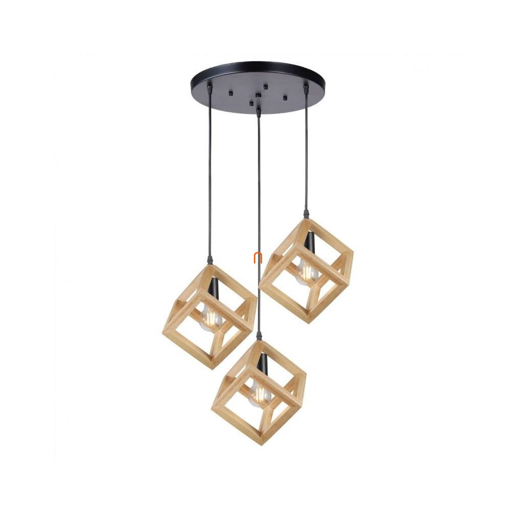 Lampa suspendată în culoare naturală cu 3 socluri - Rhombus Klausen KL113016