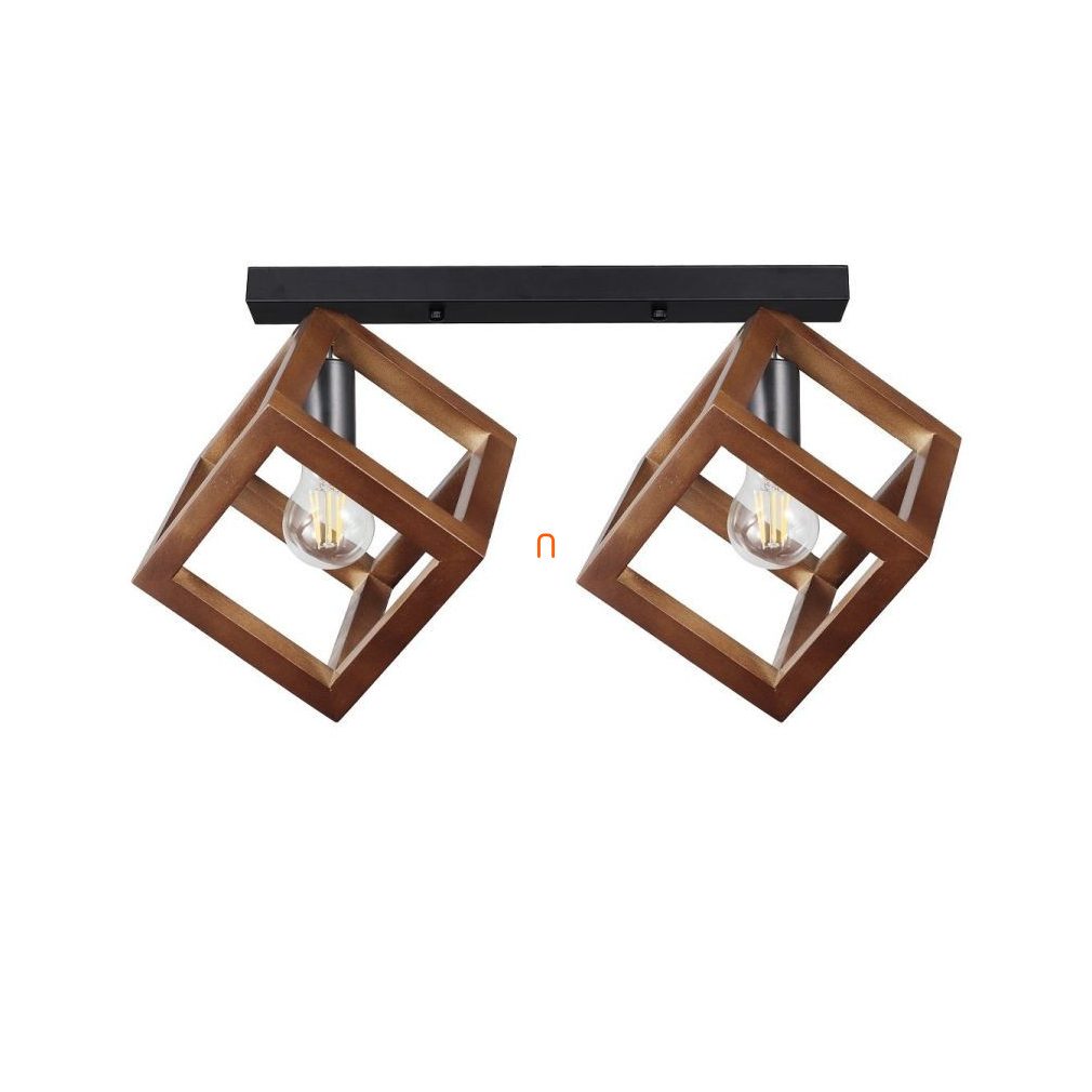 Lampa cu cuburi din lemn pentru tavan cu 2 socluri - Rhombus Klausen KL100052