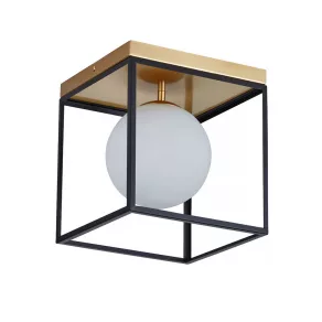   Lampă de tavan neagră cu soclu E27 - Fence Klausen KL100054