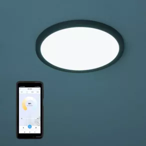   Corp de iluminat de tavan cu LED Klausen Nebula, 24 W, 2500 lm, 3000–6500 K + RGB, IP20, 220–240 V, negru, KL151083