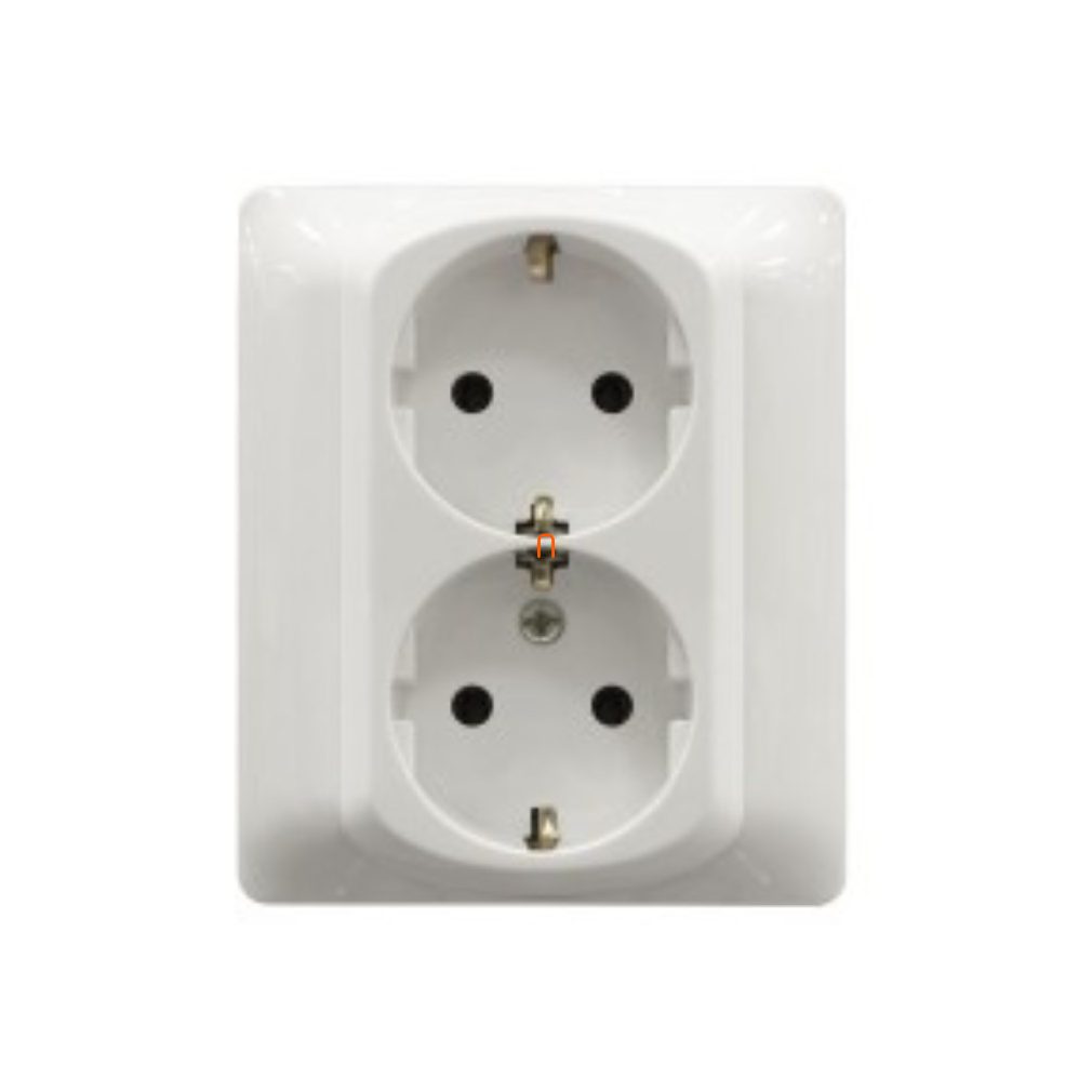 Legrand Galea Life 2x2P+F priză (GYV) cu siguranță cu arc, alb 771033