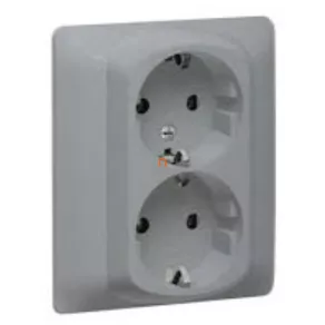   Galea 771330 (temporar 398811-50) 2x2P+F priză cu șurub din aluminiu