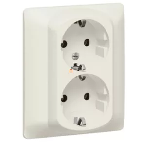   Galea Life 771531 Priza 2x2P+F (GYV) cu obturator de siguranță, cu șuruburi, perlată