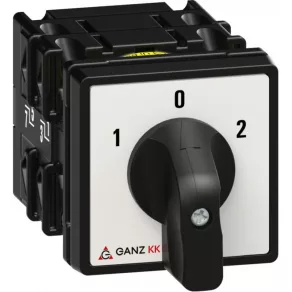   Ganz KK0-20-6005 Comutator cu 0 poziții, comutator manual cu mâner, 20 A, inscripție 1-0-2, IP44, 2P