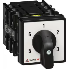   Ganz KK0-20-6037 Comutator manual cu mâner, 20 A, inscripție 1-6, IP44, 1P