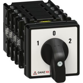   Comutator Ganz cu poziție 0, comutator manual cu mâner 20A, inscripție 1-0-2, IP44, 4P (KK0-20-6432)