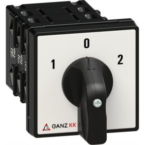   Comutator Ganz cu poziție 0, comutator manual cu mâner 32A, etichetă 1-0-2, IP44, 3P (KK1-32-6006)