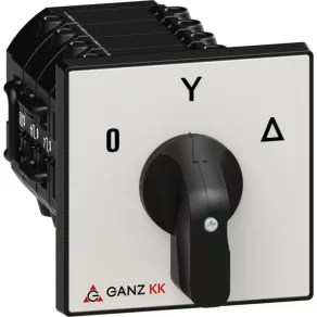   Ganz KK2-63-6009 Comutator de motor, comutator manual cu mâner 63 A, comutator stea-triunghi IP44