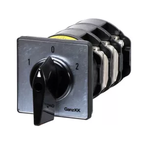   Ganz KK3-115-6006 Comutator cu 0 poziții, comutator manual cu mâner 115 A, inscripție 1-0-2, IP44, 3P