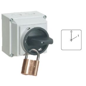   Comutator Ganz BE-KI, închis, comutator manual blocabil 32A, IP65, 3P (KKML1-32-6002)