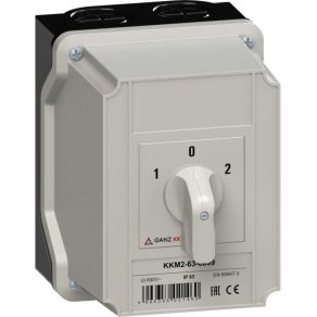   KKM2-63-6099 Comutator cu poziție 0, comutator manual închis 63A, marcaj 1-0-2, IP65, 4P, Ganz