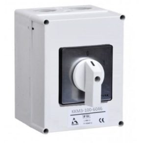   KKM3-100-6046 Comutator pornit-oprit, 100 A, IP65, 4P, închis, Ganz
