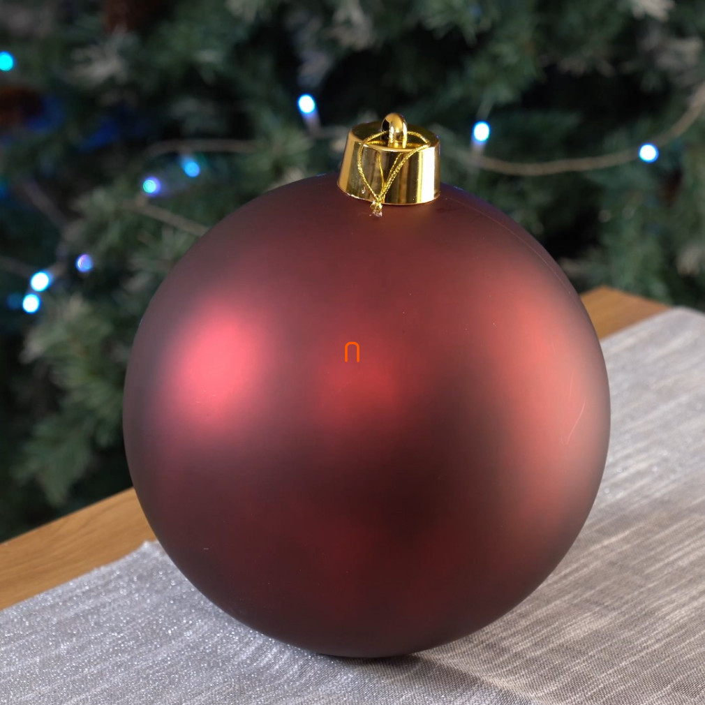 Ornament de Crăciun în culoarea burgund mat, 25 cm