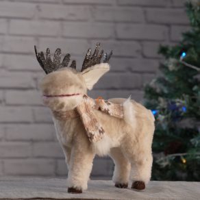 Ren de Crăciun din pluș, 18 cm