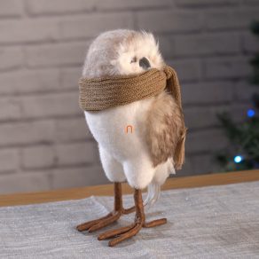 Eșarfă cu bufniță de Crăciun, 28 cm