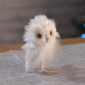 Bufniță de zăpadă de Crăciun, 15 cm