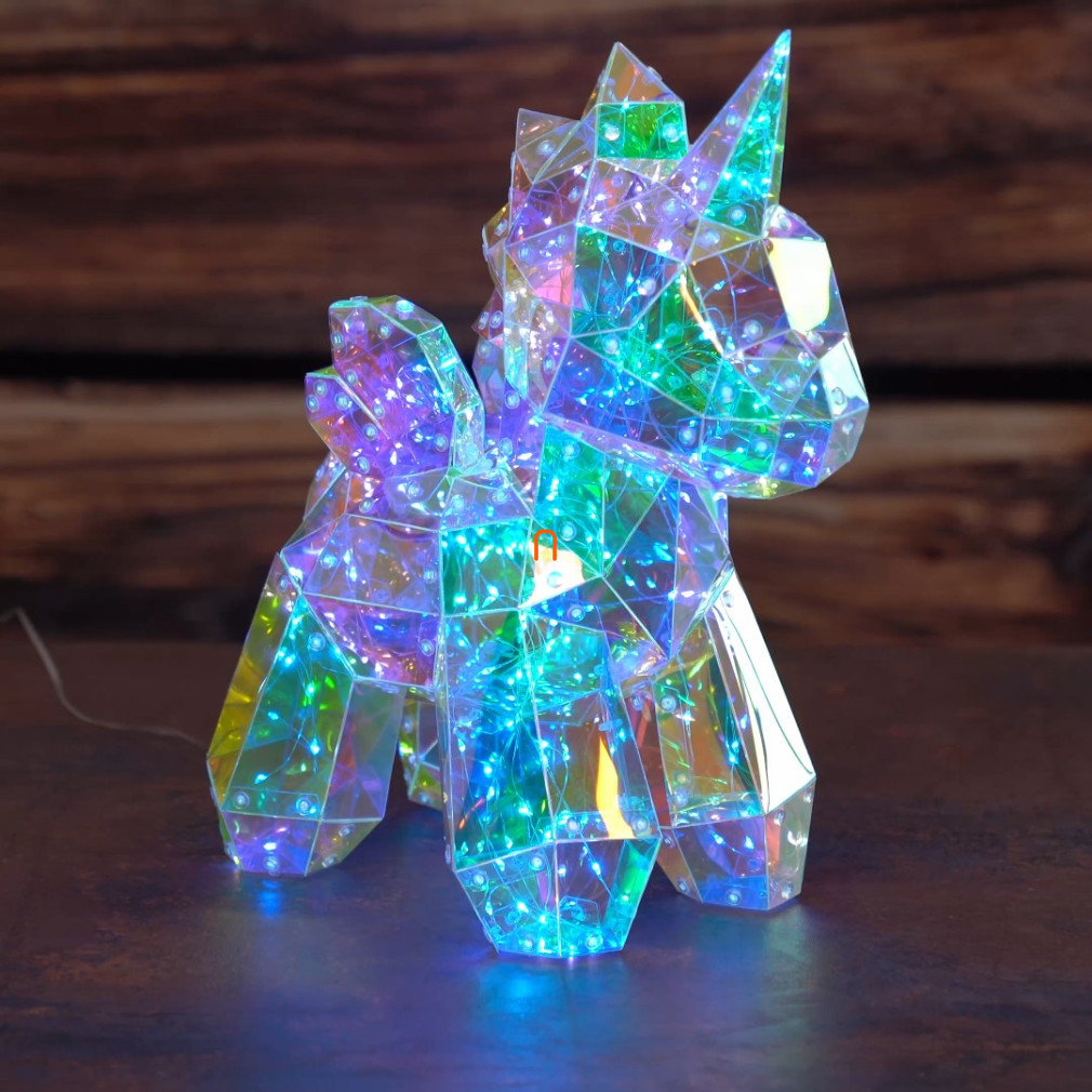 Iridescent LED unicorn