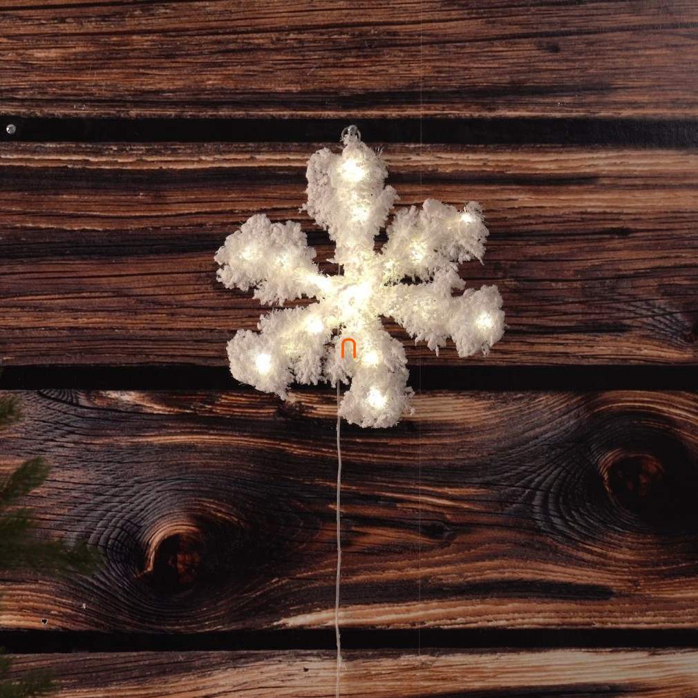 Floc de neige lumineux de Noël, 30 cm
