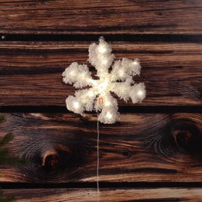 Fulgi de zăpadă iluminat de Crăciun, 30 cm