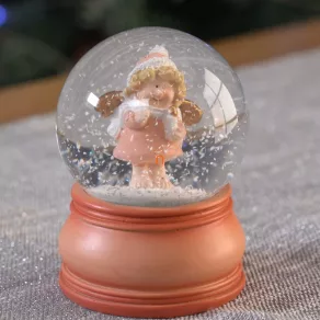 Glob de zăpadă de Crăciun - înger 9 cm