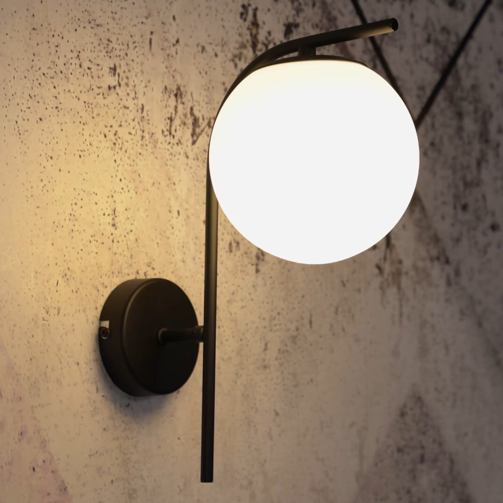 Lampa de perete în culoare negru mat - Ghita Rábalux 71139