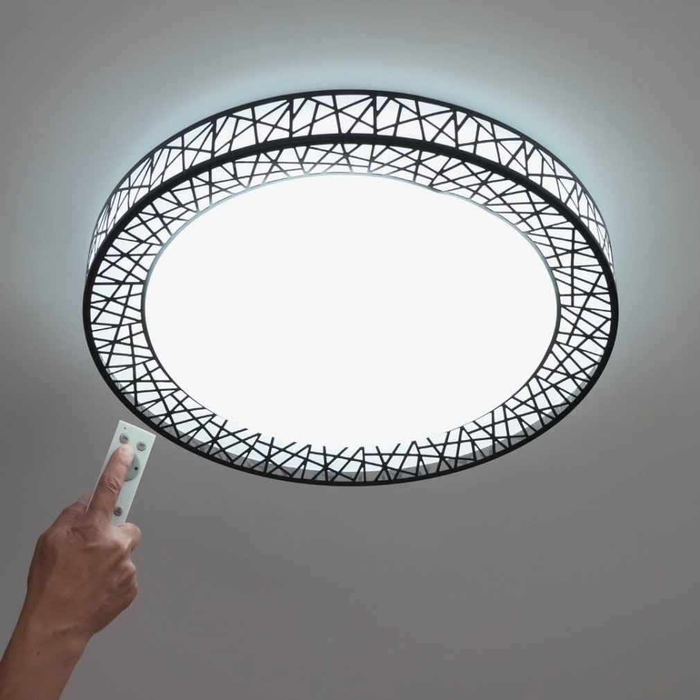 Lampa LED de tavan cu telecomandă, alb-negru - Nilin Rábalux 71140