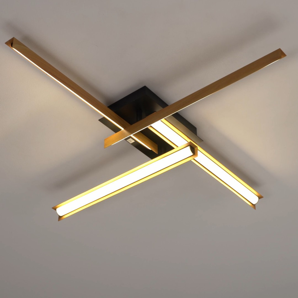 Lampa LED de tavan cu efect de lemn în stil modern - Remiel Rábalux 71145