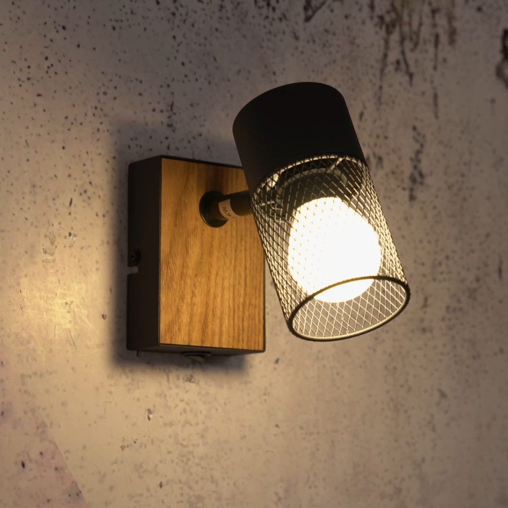Lampa de perete Nec Búrás, culoare negru - Metta Rábalux 71151