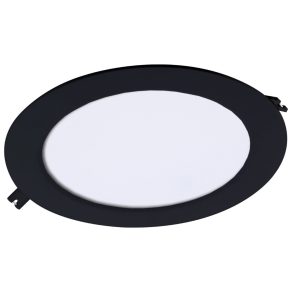   Panou LED încastrat în tavan, lumină albă caldă, 18 W, negru, 22 cm - Shaun 2 Rábalux 071227