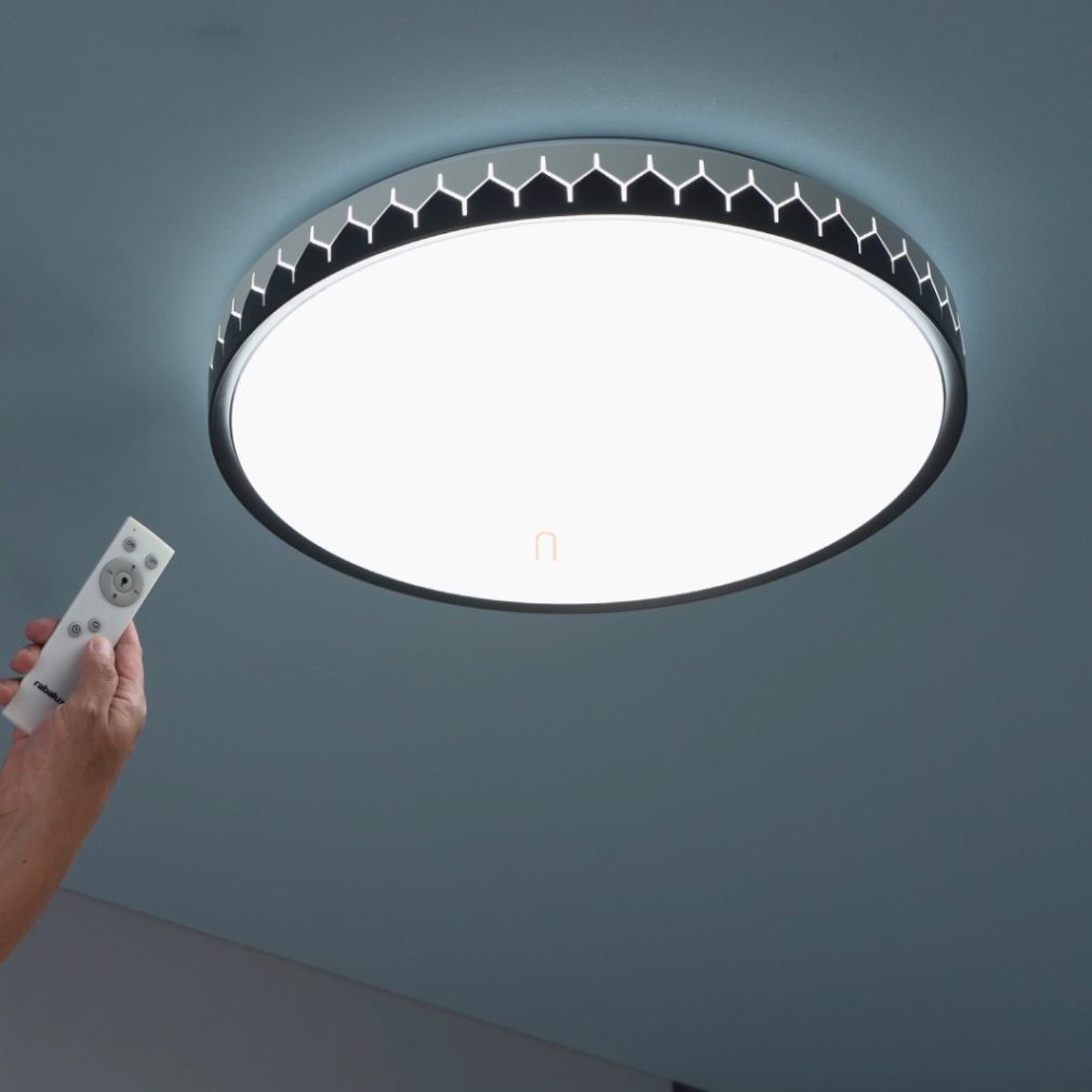 Lampa LED de tavan cu telecomandă, 50 cm, cu margine decorativă - Malin Rábalux 71304