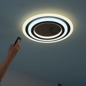   Lampă LED de tavan cu telecomandă, negru și auriu, 45 cm, - Taneli 2 Rábalux 71314