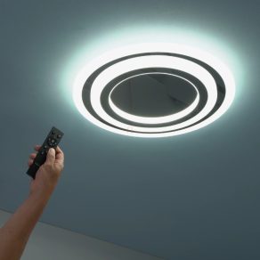   Lampă LED de tavan cu telecomandă, cromată, 45 cm - Taneli 2 Rábalux 71315