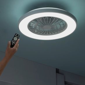   Lampă LED de tavan cu telecomandă și ventilator, 48 cm, albă - Dalfon 2 Rábalux 71332