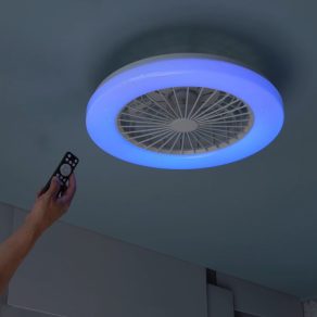   Lampă LED de tavan cu telecomandă și ventilator, 48 cm, albă - Dalfon 2 Rábalux 71333