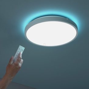   Lampă LED de tavan cu telecomandă, culoare albă, 35 cm - Alenzo Rábalux 71428