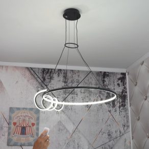   Lampă LED suspendată cu telecomandă, spirală - Menazi Rábalux 72022