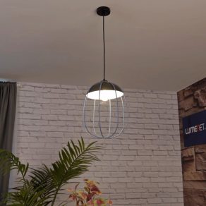 Lampă suspendată cu grilaj albastru - Svens Rábalux 72024