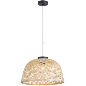   Lampă suspendată în culori negru și natural - ratan Rábalux 72025