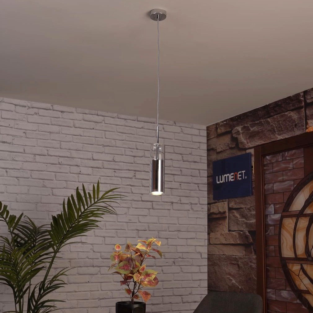 Lampa suspendată cromată, sticlă - Kalevi Rábalux 72046