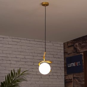   Lampă suspendată cu efect de panglică aurie - Sarabi Rábalux 72126