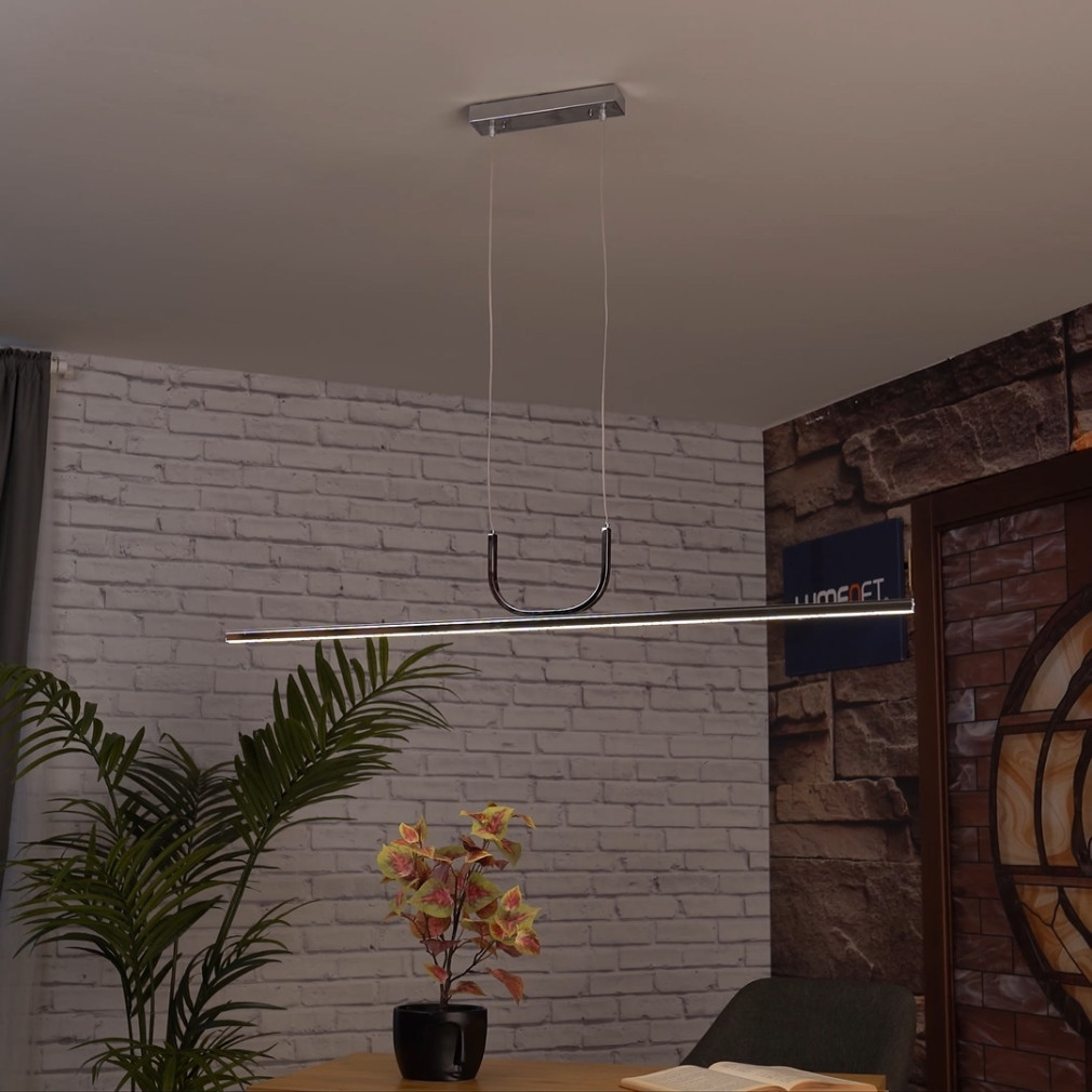 Lampa suspendată cu LED cromată în stil minimalist - Elia Rábalux 72129