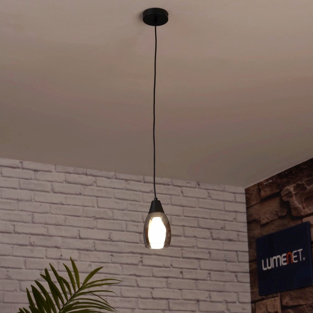 Lampa suspendată din sticlă, fumurie - Ilmari Rábalux 72181