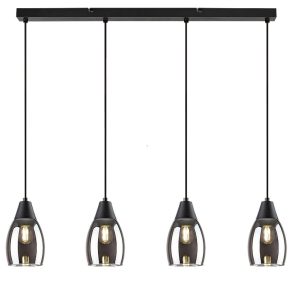   Lampă suspendată din sticlă cu 4 socluri - Ilmari Rábalux 72184