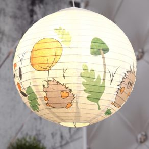   Abajur suspendat din hârtie de orez, arici - Hedgy Rábalux 72192