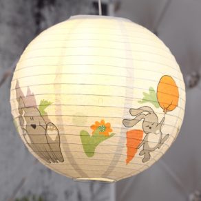   Abajur suspendat din hârtie de orez, iepuraș - Hopply Rábalux 72410