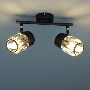   Lampă spot Karos cu abajur din cristal prismatic, 2 socluri - Venaro Rábalux 73060