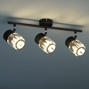   Lampa spot Karos cu abajur din cristal prismatic, 3 socluri - Venaro Rábalux 73061