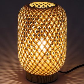   Lampă de masă din ratan, 24 cm - Alinafe Rábalux 74016, cu soclu 1xE14