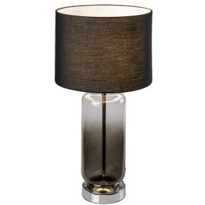   Lampă de masă din material textil, bază din sticlă, 55 cm - Rien Rábalux 74049 cu soclu 1xE27