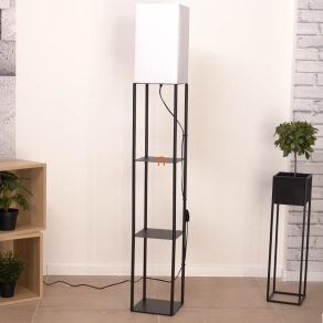   Lampă de podea cu raft, 150 cm - Bronn Rábalux 74191, textilă, cu soclu 1xE27, 230 V